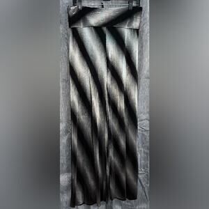 Vintage Uptown USA Folding Waist Metallic Wide Leg Pants